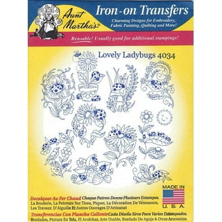 Hand Embroidery Iron-on Transfer Pattern Aunt Martha's® Iron-on Hand Embroidery  Transfer Pattern Aunt Martha's® #3115 Pretty Floral Motifs.