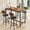 Rustic Brown, variant on Segmart Bar Table Set for 4, 5 Piece Dining Table Set with Counter Height High Top Wooden table and 4 PU Upholstered Stools,Space-Saving Pub Table Sets for Small Space, apartments or bars,Gray