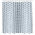 thumbnail image 3 of Ambesonne Modern Shower Curtain, Diagonal Nested Squares, 69"Wx84"L, Slate Blue Blue White, 3 of 3