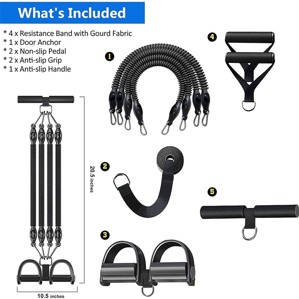 100 Pound Pound Pedal Resistance Band with Handle, Exercise Bands with Handles,Leg Training, Multi Function Rope Equipment for Home Fitness