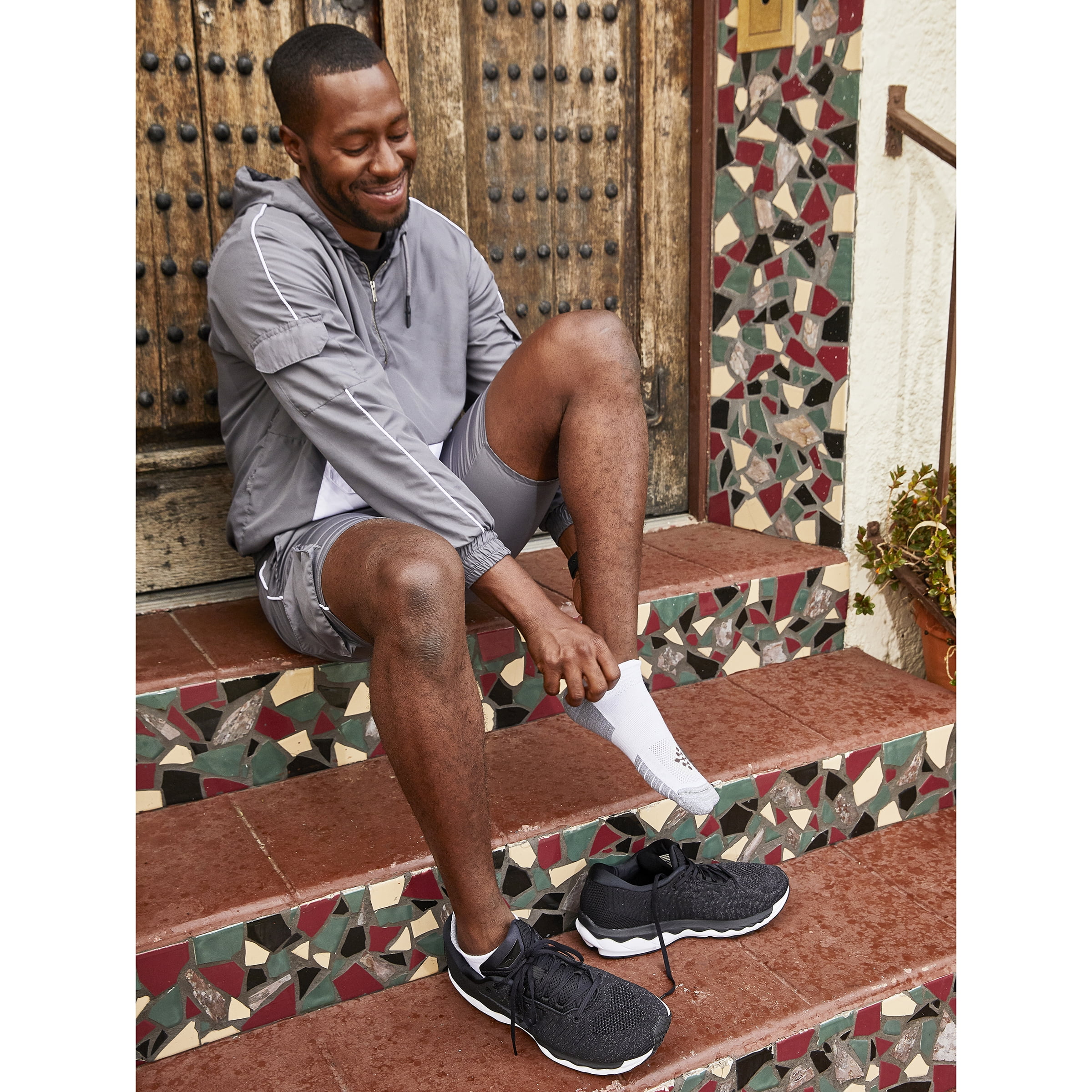 TRUEENERGY Flow High Impact Low Cut Cushion Sock, Men's Size 10-14.5, 3-pack