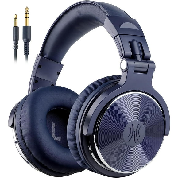 SDES-Pro-10 Over Ear Wired Headphones for School Studio Monitor & Mixing DJ Stereo Headsets with 50mm Neodymium Drivers, 3.5mm/6.35mm Jack for AMP Computer Recording Phone Piano Guitar Laptop