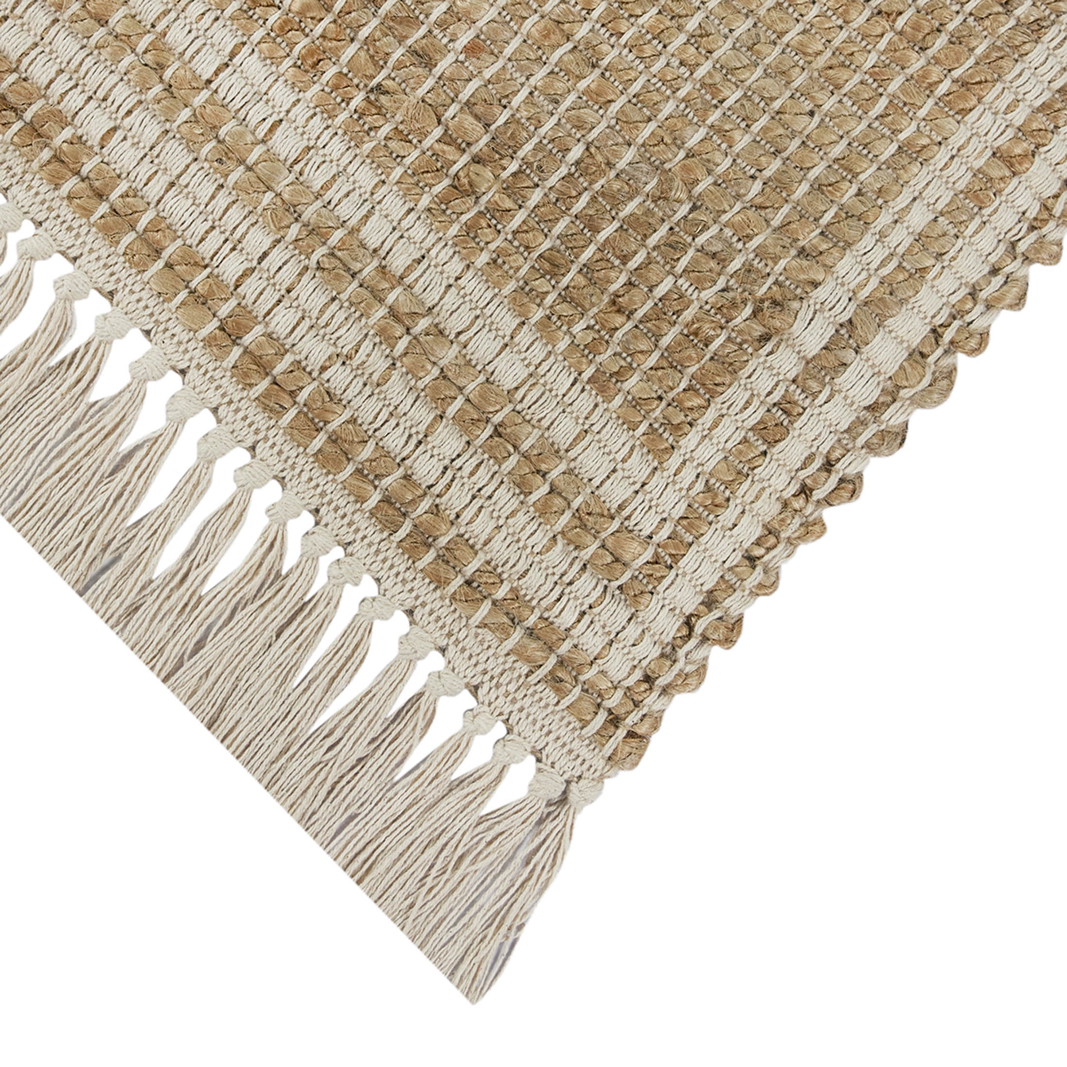Better Homes & Gardens Ivory & Natural Interlocking Jute 30" x 102" Runner Rug