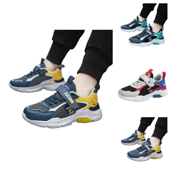 Wide Sneakers for Boys Girls Durable Walking Running Shoes Easy Wear Shoes Kids Tennis Athletic Running Walking Lightweight Sneakers for Little/Large Kid