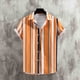 thumbnail image 2 of Novedad de verano, camisa de manga corta con estampado de moda para hombre, camisa con estampado sin posicionamiento, camiseta informal con solapa para hombre Pompotops oipoqjl43242, 2 of 9