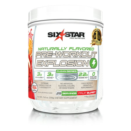 Six Star Naturally Flavored Pre-Workout Explosion, 25