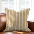 thumbnail image 5 of Throw Pillow Covers 26x26 Inch, Vintage Tan Striped Decorative Pillow Cases for Couch Sofa Bed, Rustic Minimalist Vertical Stripes Cotton Linen Square Home Decor Pillowcases with Hidden Zipper, 5 of 9