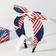 thumbnail image 4 of LSONABXA White Heardband for Women 4th Of July Bow Headband And Stripes Bunny Ear Headband Patriotic Holiday Dress Up Accessories For Women Women Headscarf for Women, 4 of 5