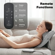 Neck & Back Massager with Heat — 3D Deep-Kneading Shiatsu Pillow, Gray— Gift for Mom & Dad