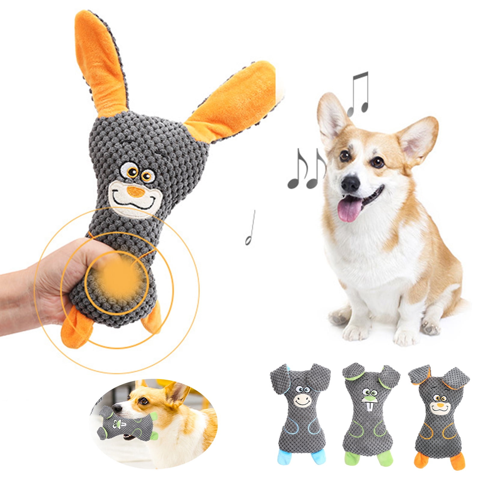 Ybeauty Dog Toy with Sound Effect Bite Resistant Interactive Toy Pet Plush  Squeak Chew Toy Pet Supplies 