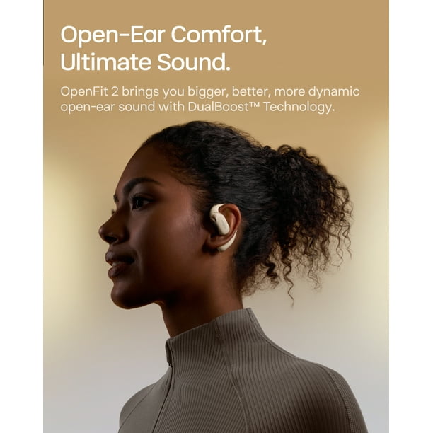 New Shokz OpenFit 2 - Open-Ear Wireless Bluetooth Headphones