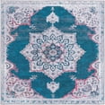 thumbnail image 1 of Rugs.com Francesca Collection Washable Rug – 7 Ft Square Teal Green Flatweave Rug Perfect For Living Rooms, Kitchens, Entryways, 1 of 8
