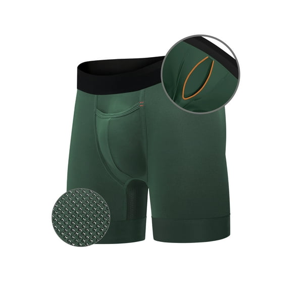 Elite Ball Pouch Underwear for Men w/Fly, Patented Ball Pouch Design, Performance Fabric, No Ride Up Legs