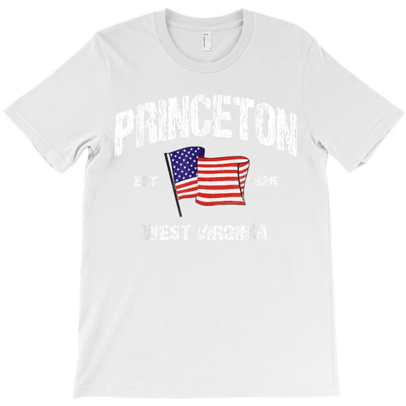 Princeton West Virginia WV USA Stars & Stripes Vintage Style, G20416 Unisex T-Shirt, Up to Size 5XL