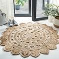 thumbnail image 2 of SAFAVIEH Natural Fiber Griselda Geometric Area Rug, Natural, 5' x 5' Round, 2 of 7