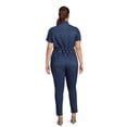 thumbnail image 3 of Celebrity Pink Women's Juniors Puff Sleeve Boilersuit, Sizes XS-XXXL, 3 of 5