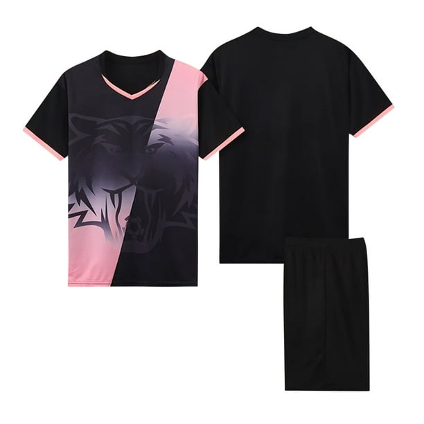 Odeerbi 4-14 Años Conjunto de Verano Para Niños de Atletismo Camiseta de Running de Secado Rápido Camiseta de Manga Corta Transpirable Camiseta de Manga Corta Con Cuello Redondo