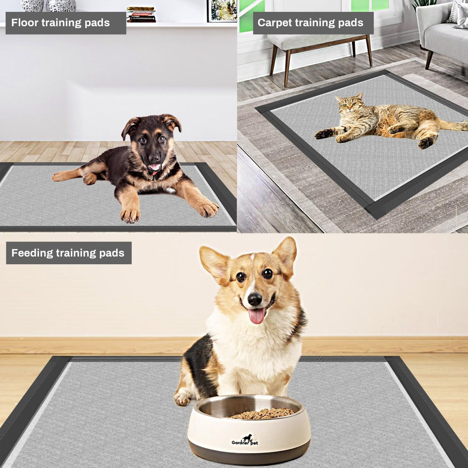 Nomipaw Pee Pads for Dogs - 28 x 34 inchs - 30 Count -  Activated carbon - Leak-Proof & Odor-Control - Full Edge Wrapping Pad