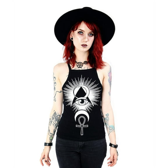 Gothic Third Eye Tank Top, Black (Small)