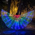 thumbnail image 3 of Alas de danza del vientre con luces LED, alas de hada, ropa luminosa de rendimiento para fiestas de carnaval, Navidad, disfraces rave, 3 of 5