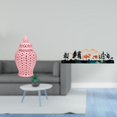 thumbnail image 2 of Jarrón de cerámica con forma de jengibre, tarro decorativo de con tapa, escultura de pared de metal, arreglo floral, artesanal, adecu, 2 of 8