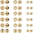 thumbnail image 1 of 60 cuentas de tope de oro de 18 quilates, cuentas deslizantes de silicona, cuentas de goma de latón, cuentas redondas ajustables, cuentas espaciadoras de posicionamiento, 1 of 9