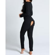 Sale! Solid Color Functional Buttoned Flap Adults Pajamas
