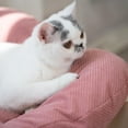 thumbnail image 5 of Elevated Cat Bed Wooden with Cushion Fluffy Pet Couch Sofa for Indoor Cats Raised Kitty Lounge Chair Suitable for Puppy, Cat Furniture(Pink), 5 of 17