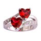 thumbnail image 4 of Anillo de piedra preciosa blanca y arcoíris con corte de corazón para mujer, joyería para amantes de la moda Wmkox8yii  fajkfhkj1408, 4 of 5