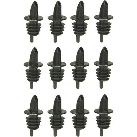 Tablecraft Free Flow Pourers, Black, 12-Pack