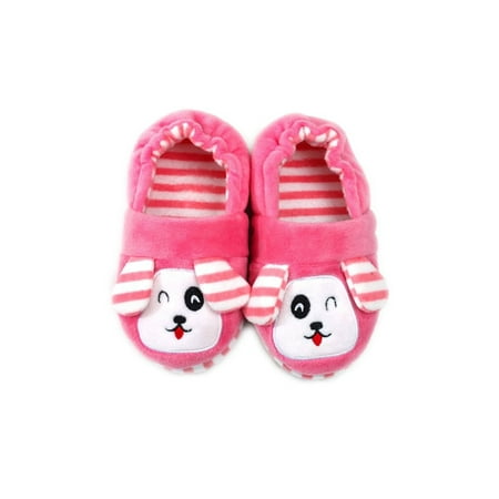 

Fangasis Child Lightweight Flat Flats House Comfortable Slip On Winter Slipper Soft Warm Lined Plush Pink 6C-6.5C