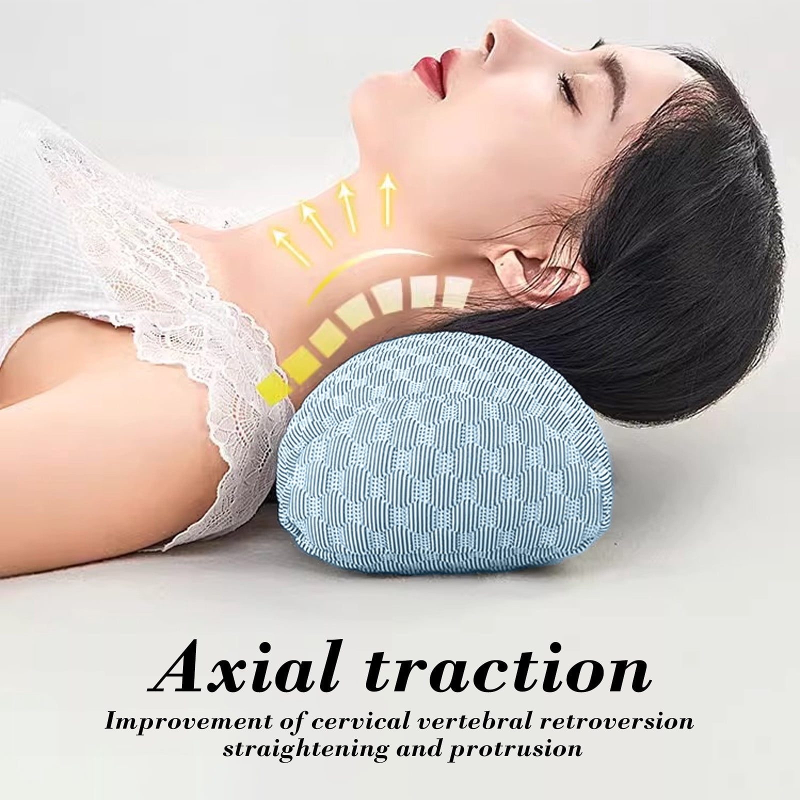 Byujiro Cervical Neck Pillow for Neck and Lumbar Support Memory Bolster Pillow Comfort for Bed for Side Sleepers Back Sleeper