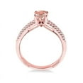 thumbnail image 3 of Superb 1.25 carat Morganite and Diamond Engagement Ring for Women in 14k Rose Gold morganite & diamond engagement ring, 3 of 3