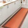 thumbnail image 4 of JONATHAN Y SANTA MONICA 2 x 8 Runner Rug, James Border Stripe - Orange/Dark Gray, SMB201A-28, 4 of 9