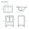 thumbnail image 5 of Château 24" Freestanding Bathroom Vanity in White Oak with Black Sink Top, 5 of 9