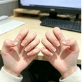 thumbnail image 4 of Short Press On Nails, Buy 2 Get 1 Free Blue Red White Fake Nails with Star Stripe Design, Glossy Square Acrylic Nails, Reusable Glue On Nails for Women Girls, Perfect for Holiday Party Daily Wear, 4 of 17