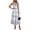 White & Blue, variant on Women'S Bohemian Style Fashion Printed Halter Neck High Waist Long Maxi Dress Blue XL