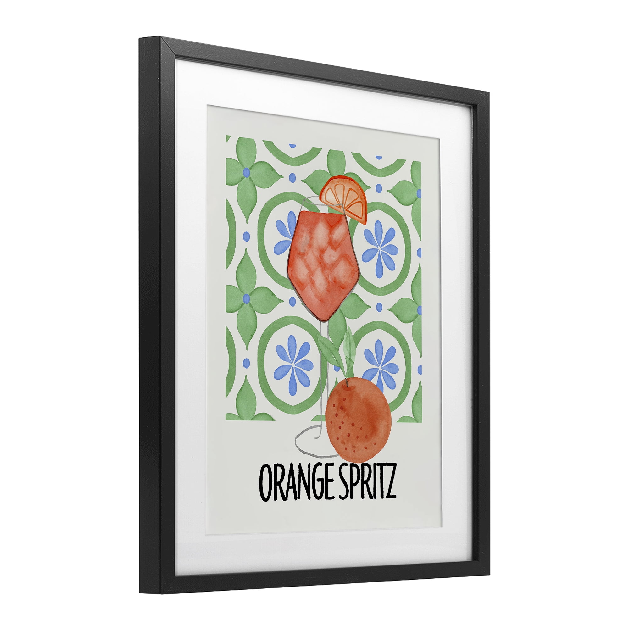 Stupell Industries Orange Spritz On My Mind Black Framed Print Under Glass, design by Nina Jacobs