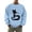 Light Blue, variant on Men Sweatshirt Print Pullover Heavyweight Crewneck With Fashion Graphic Design Casual Tops