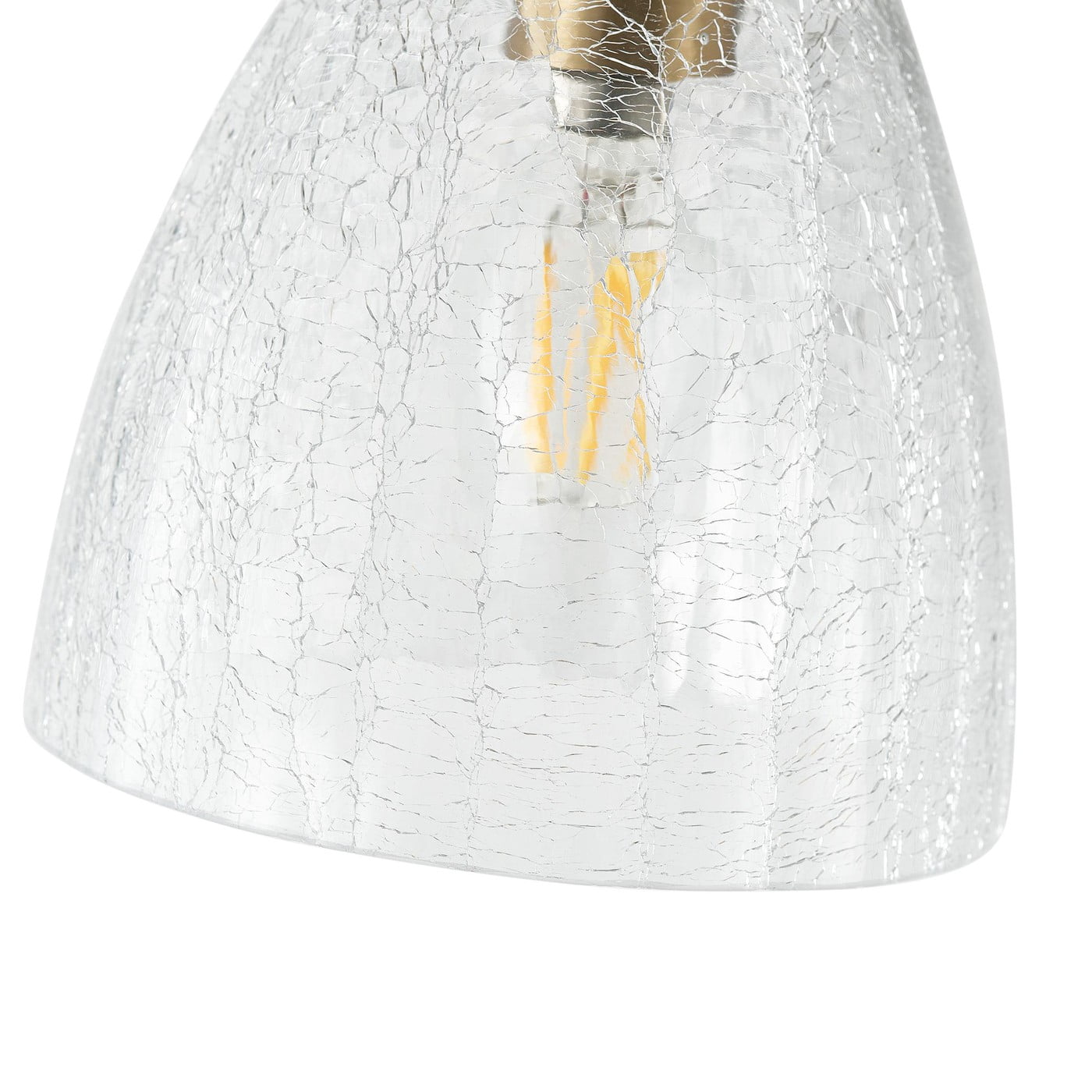 Farmhouse Vanity Light Fixture, Modern 3-Light bathroom Wall Light Over Mirror with Unique Crackle Glass Shade, Vintage Industrial Wall Sconce