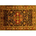 thumbnail image 1 of Ahgly Company Machine Washable Indoor Rectangle Persian Yellow Traditional Area Rugs, 6' x 9', 1 of 4
