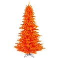thumbnail image 1 of Vickerman 4.5' Orange Fir Artificial Christmas Tree with 250 Orange Lights, 1 of 2