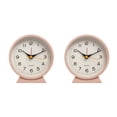 thumbnail image 3 of Yuarrent Reloj despertador de de escritorio Simple, alarmas de forma redonda, relojes de sala de estar para dormitorio, movimiento silencioso, Type1 NO1, 3 of 6