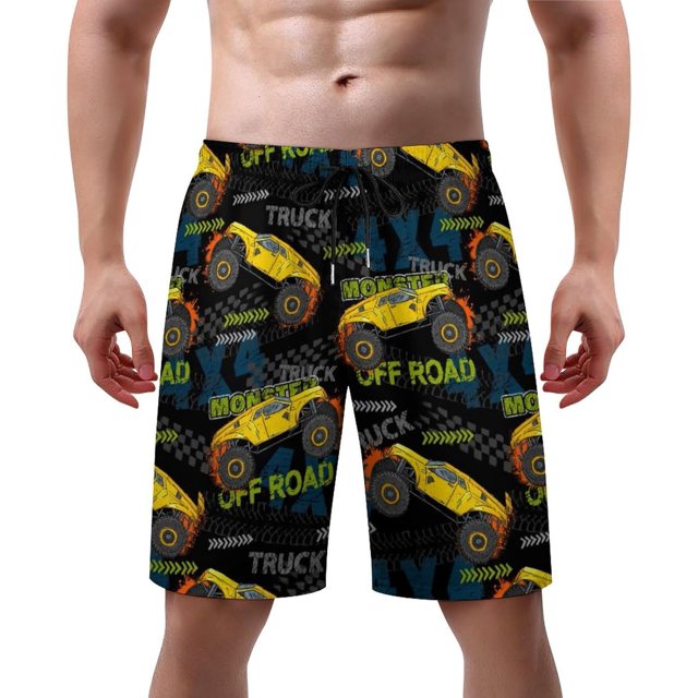 NICKSUN Men's Swim Trunks, Cute Print Quick Dry Summer Board Beach Shorts with Mesh Lining and Pockets