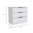 thumbnail image 4 of Depot E-Shop Egeo 3 Drawer Dresser White, 4 of 5