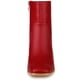 thumbnail image 2 of Botines de mujer con tacón cuadrado y cremallera lateral Rojo 37, 2 of 6