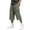 Army Green, variant on Mens Capri Cargo Shorts- Casual Loose Fit Elastic Waist Drawstring Outdoor Hiking Straight Leg Lightweight Long Shorts with Multi Pockets Purple Size XL