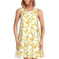 thumbnail image 1 of Balery Banana Vestidos de verano para mujer con estampado: vestido holgado sin mangas, vestido playero informal y cómodo para días calurosos., 1 of 7