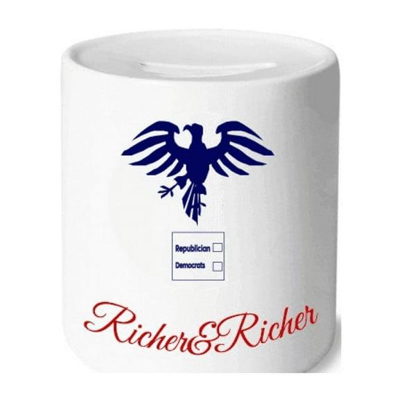 Who Keep America USA Eagle Rich and Rich Bank Saving Box Coin