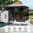 thumbnail image 5 of Yescom 10x12ft Gazebo Replacement Mosquito Netting Sidewall with Zipper for Patio Deck Outdoor Camping Yard Canopy Tent Pergola,Black, 5 of 9